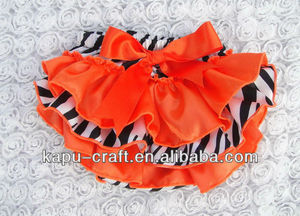 baby girl pantalones bombachos de raso pantalones bombachos de cebra de color naranja y calzones - Product Image 1