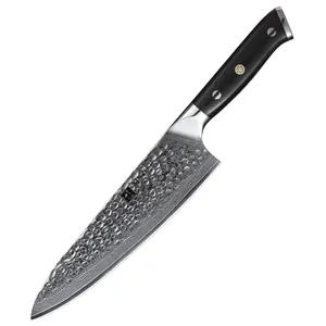 Chino tradicional forjado a mano cocina Damasco cuchillo de chef