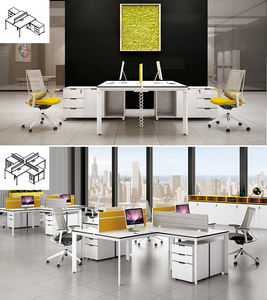 Modular mở 6 người văn phòng Máy Trạm Modular bảng gỗ kích thước tiêu chuẩn của Máy Trạm văn phòng - Product Image 3