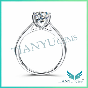 925 Ruban Doigt Anneau 1 Carat 16 Coeurs et Flèches Round Cut Moissanite Anneau pour <span class=keywords><strong>les</strong></span> Femmes - Product Image 2