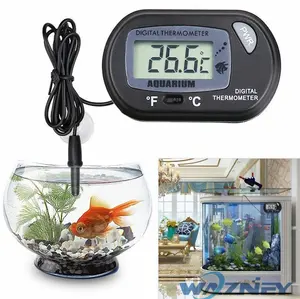 Kỹ thuật số LCD Aquarium nhiệt kế không thấm nước Fish Tank Sensor với probe cảm biến nhiệt độ công cụ đo lường với cốc hút