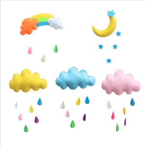 Jouets, hochets mobiles en feutre, nuage, clochette, pendentif pour berceau, décoration de chambre, cadeau d'anniversaire - Product Image 2