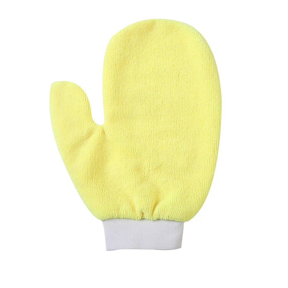 De chenilla de microfibra lavado Mitt limpieza lavado Mitt guante de microfibra de tela de esponja