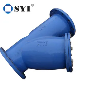 Industrial ductile Cast Iron Water Meter Y Type Strainer With Flange End y strainer ss316