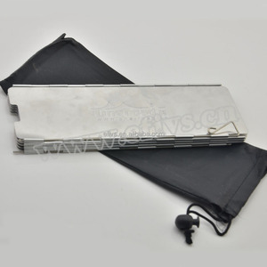 Réchaud <span class=keywords><strong>de</strong></span> camping pliable en acier Chongfu avec pare-vent et sac <span class=keywords><strong>de</strong></span> transport, compatible avec les brûleurs au butane légers - Product Image 5