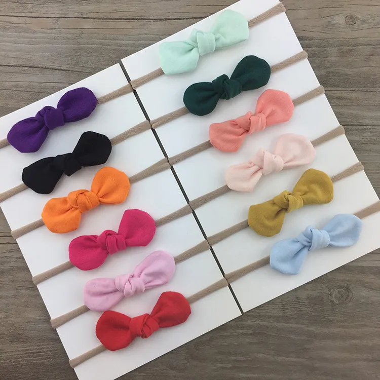 Baby Nylon Headbands Bunny Ear Elastic Headband Children Kids Hair Accessories Fashion Hairbands Baby Girls Nylon Bow Headwear H