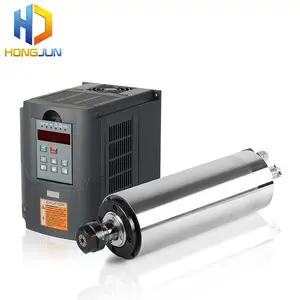 2.2kw spindle kit 220v 80mm 2.2kw CNC milling water cooling spindle motor, 2.2kw 220v inverter(VFD)