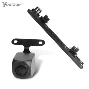 Yoelbaer 10 بوصة شاشة تعمل باللمس جهاز تسجيل فيديو رقمي للسيارات مرآة الرؤية الخلفية داش كاميرا كامل HD سيارة كاميرا 1080P العودة عدسة كاميرا مزدوجة مسجل فيديو