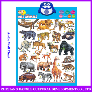 Expresado gráfico mural con <span class=keywords><strong>los</strong></span> animales salvajes de la lengua rusa niños poster - Product Image 1