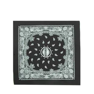 Atacado 100% algodão design personalizado impresso bandana quadrada