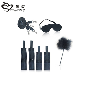 Lobo negro sm máscara sexo látigos de cuero cama moderación sexo bondage set - Product Image 2