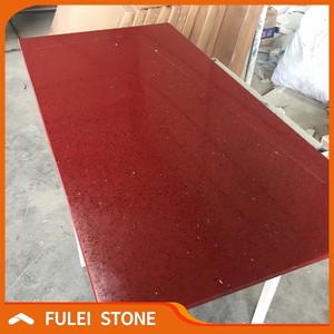 Composite gros rouge étincelle pierre de quartz comptoir prix inde - Product Image 2