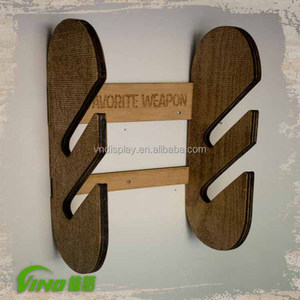 Vintage Multi-Tiered <b>Wood</b> Skateboard Display Rack Home & Retail Store Skate Gear Organizer Wall-Mounted Display Rack - Product Image 2