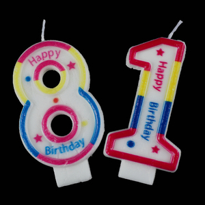 <strong>Rainbow</strong> Colorful Outline Happy <strong>Birthday</strong> <strong>Decoration</strong> and Star Printed Number Candle - Product Image 5