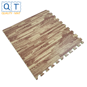 QT MAT Non-toxic Odorless Formamide Below 200PPM 24in X 24in 4pcs/set EVA <strong>Foam</strong> Wood Grain Floor Trade Show Mat <strong>Flooring</strong> - Product Image 2