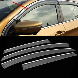 Cửa Sổ Xe Visor Mặt Trời Bảo Vệ Mưa Chrome Strip