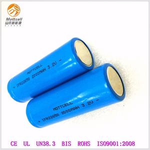 Ifr 22650 <span class=keywords><strong>3</strong></span>.2 فولت 2000 مللي أمبير lifepo4 ليثيوم أيون قابلة بطارية ل نظام الطاقة الشمسية - Product Image 1