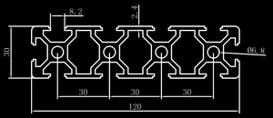 T-Slot 30x30 <span class=keywords><strong>Bosch</strong></span> 8mm T สล็อตอะลูมิเนียมขึ้นรูปโปรไฟล์อุตสาหกรรมหนัก3030มีช่อง - Product Image 5
