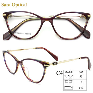 Özel Basit Tasarım Asetat Fantezi Gözlük Çerçevesi - Product Image 4