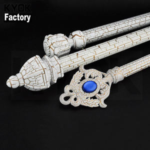 KYOK casa decoración ventana cortina modelos cortinas barras de calidad superior barra de hierro de Turquía de aluminio blanco europeo cortina H520 - Product Image 2