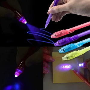 Kids Party Toy Marker UV BlackライトInvisible Ink Pen With UV Light Magic PensためSecret Message Writing