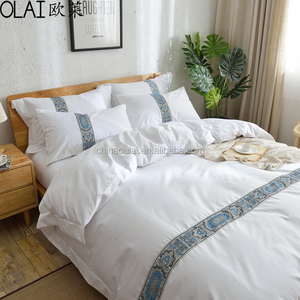 Chinois usine <span class=keywords><strong>Moins</strong></span> <span class=keywords><strong>Cher</strong></span> Textile de Maison Ensembles de Literie, 63 "* 95" Dubaï hôtel ensemble de literie draps, 400 t couette - Product Image 6