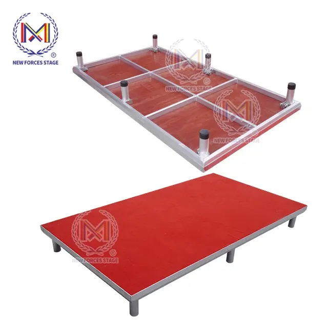 Dekorasi Jalan Kucing Panggung Portabel, Dekorasi Led Panel Panggung JIGGING Platform Panggung Ponsel Aluminium