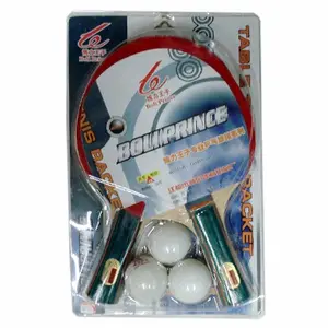 Su misura di buona qualità in legno PingPong Paddle Set da tavolo <span class=keywords><strong>Tennis</strong></span> pipistrello in gomma miglior prezzo racchetta da ping pong - Product Image 1