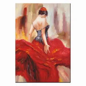 Canvas wall art oil painting flamenco dancer