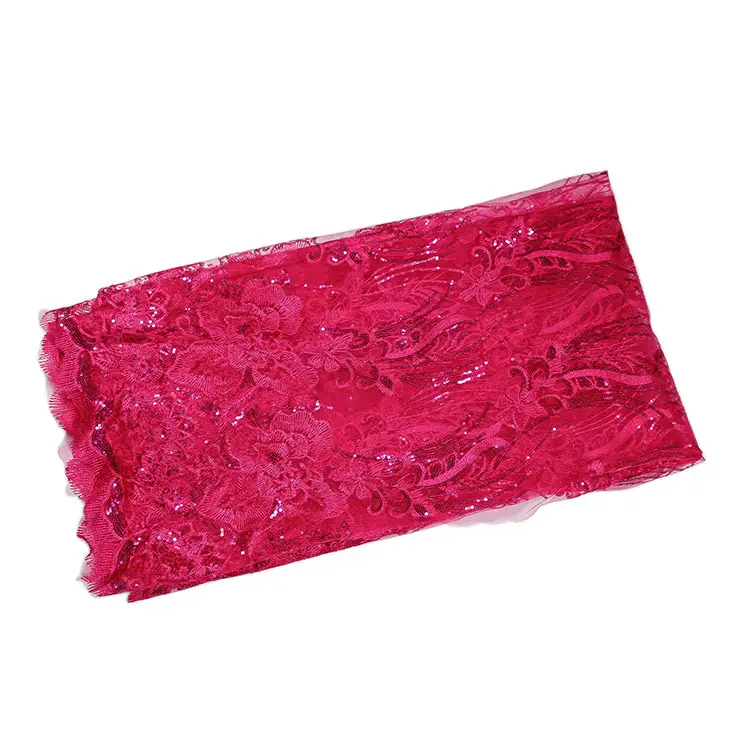 Nouvelle Arrivée Offres Spéciales GZ BRODERIE Brillant Sequin Dentelle Tissu Avec Motif De Mode Pour La Robe de soirée