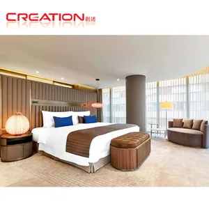 Dubai otel mobilya çin ünlü otel tedarikçisi oluşturma mobilya tam ahşap yatak odası takımı proje için