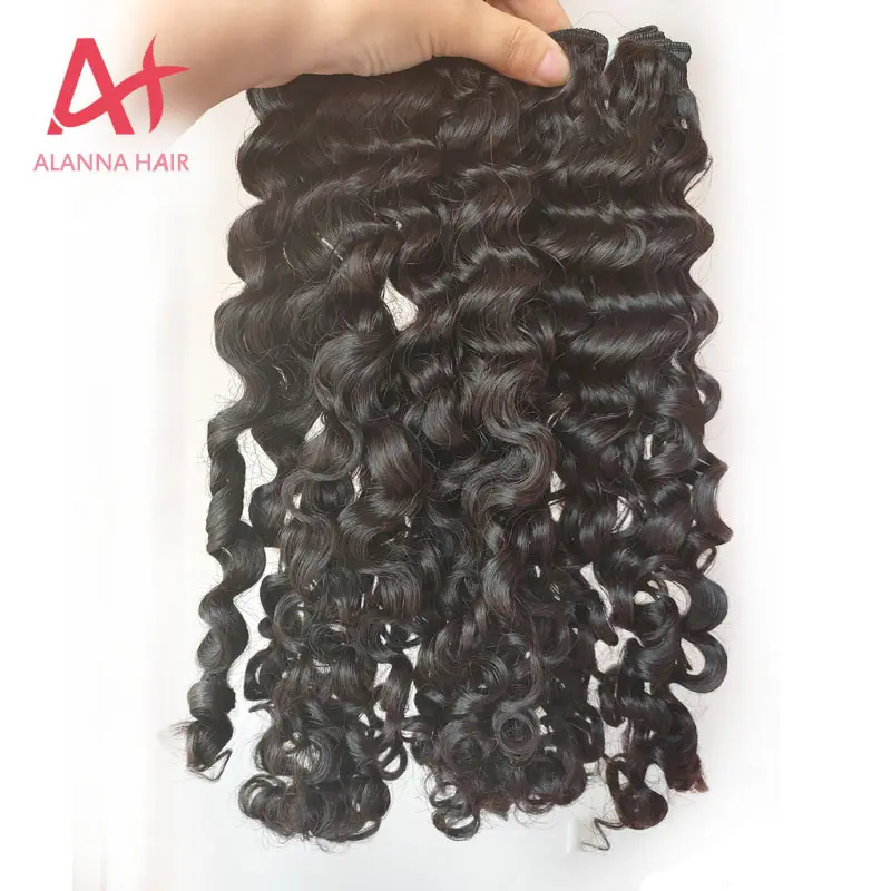 Großhandel Garde 12A Virgin Burmese Curly Echthaar Extensions Raw Burmese Deep Curly Hair Natürliche Farbe 10 "-30"