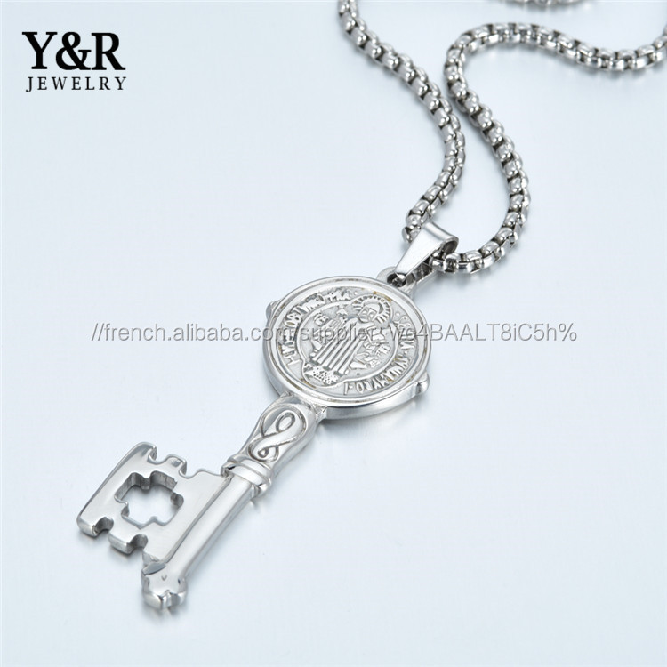 Dernière Conception clé forme Significative Religion Joli Pendentif