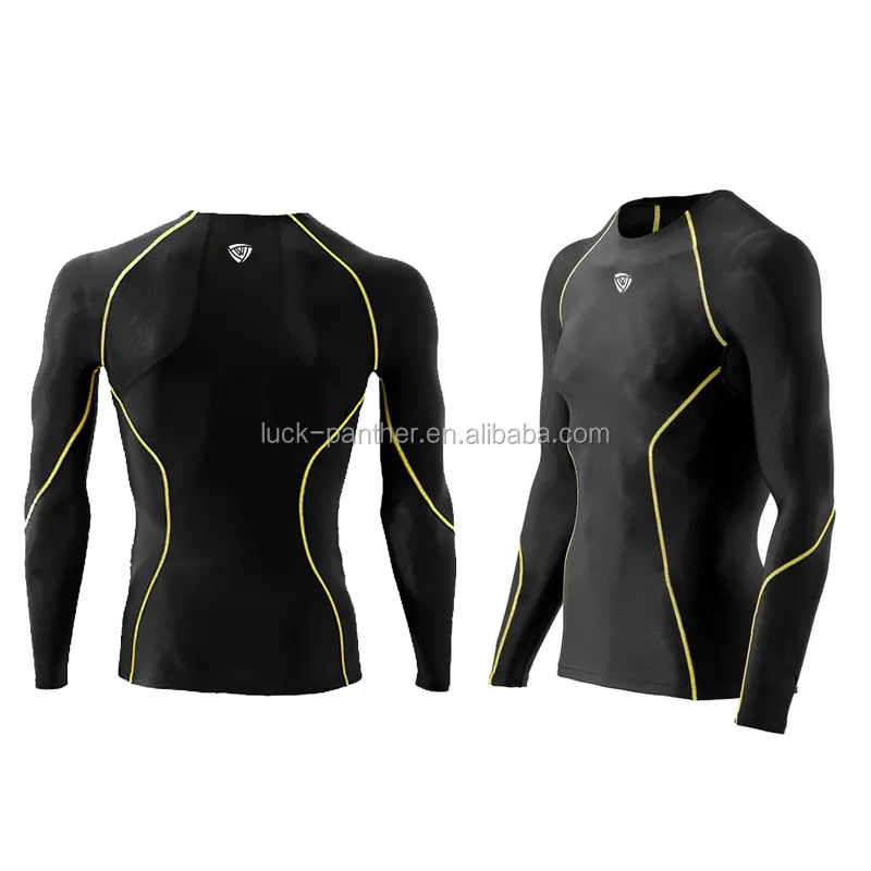 Individuell bedrucktes Logo benutzer definierte Herren Active Wear Kompression tragen Unterwäsche Base Layer Lange Hosen Set