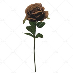 ISEVIAN presa di Fabbrica singolo gambo lungo rosa fiore artificiale <span class=keywords><strong>rose</strong></span> nere - Product Image 3