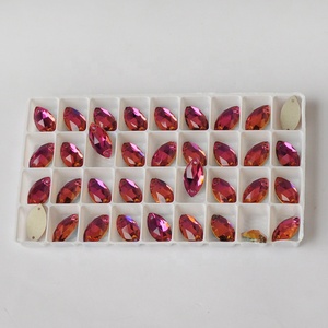 Top Quality fucsia Rivoli abbigliamento da cucire Flatback Strass cucire su Strass di cristallo gemme - Product Image 5