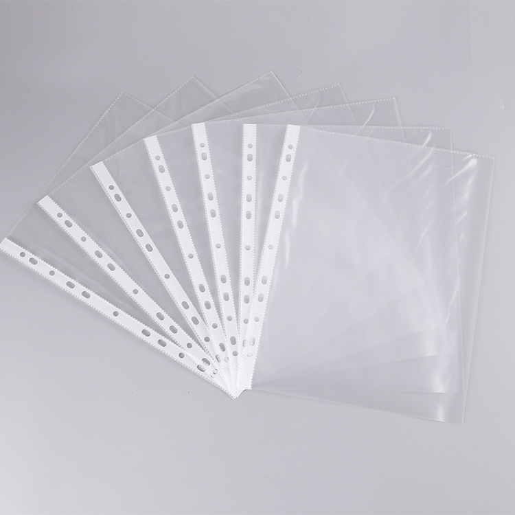 Индивидуальный дизайн A4 Водонепроницаемая папка для файлов PP Сумка для хранения документов Прозрачные протекторы для листов с 11 отверстиями