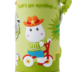 Pinkah 3D bande dessinée manches bébé flacon en acier inoxydable enfants <span class=keywords><strong>thermos</strong></span> pour enfants avec de la paille et sangle - Product Image 4