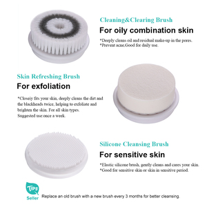 <span class=keywords><strong>TOUCHBeauty</strong></span>-brosse faciale électrique imperméable, 3 en 1, ensemble de brosses en silicone et rotative, outil de nettoyage en profondeur pour le visage, les voyages et la maison - Product Image 2