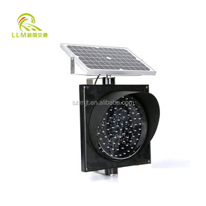 China proveedor amarillo intermitente luz de la señal de tráfico solar - Product Image 1