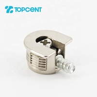 Connecteur de fixation moderne en alliage de zinc finition nickel pour quincaillerie de meubles, verrou à came Rafix pour appartement, cuisine et salle de bain