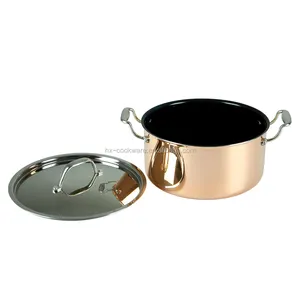 Saladmaster-Utensilios de Cocina de Inducción, olla de cobre de tres capas, 7.3QT