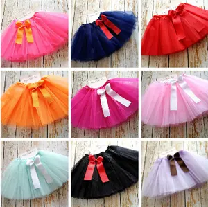 Commercio all'ingrosso di colore rosa tutu di balletto bambini puffy tutu