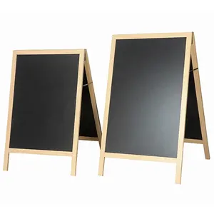 A Frame Signs Wooden Poster Stand Sign Holder Folding Chalkboard Pavement Sign Logo Custom Free Standing Snap Frame