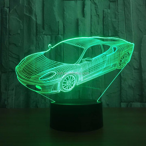 3D ilusión LED noche luz de la lámpara de coche de forma óptica lámpara de mesa para <span class=keywords><strong>el</strong></span> hogar Decoración regalo para niños - Product Image 4