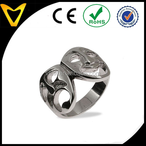 Anillos de plata para hombre, anillo de dedo de elemento chino, sortija de Teatro de plata de ley de broma - Product Image 2