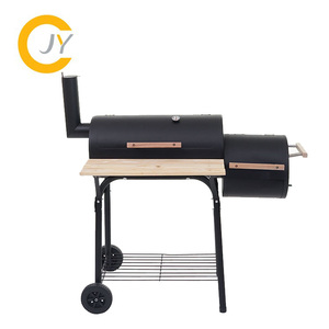 Barile del Carbone di legna Fumatore <span class=keywords><strong>Barbecue</strong></span> <span class=keywords><strong>Barbecue</strong></span> Griglie con Rotolamento Carrello per Esterno Cortile - Product Image 5