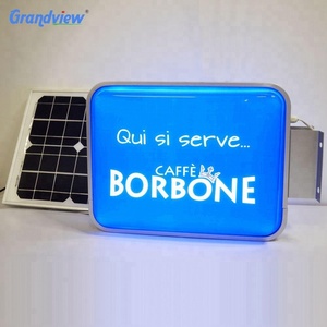 Nuovo solare ha condotto la luce di via scatola circolare bar illuminato segno - Product Image 6