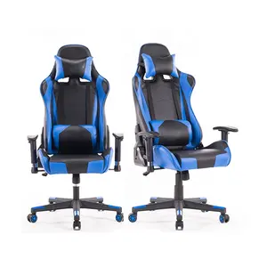 Silla giratoria de Pu personalizada para Gamer, de cuero de carreras, para ordenador