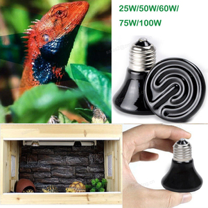 75 W 100 W 150 W 200 W tidak ada cahaya reptil hewan keramik panas lampu hitam putih - Product Image 5